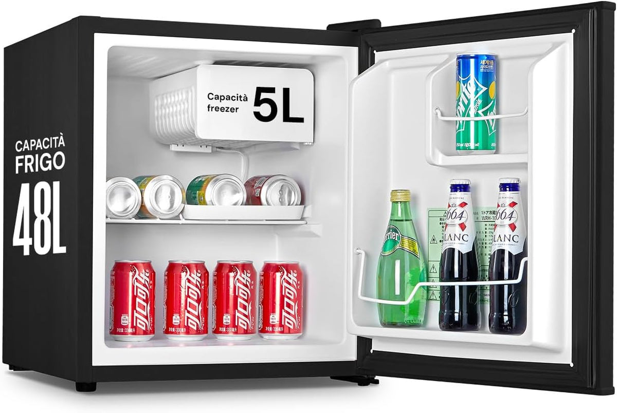 Wintem Gefrierschrank, 48 L, 85 W, 5 L, Schwarz, Minikühlschrank Bar mit - Kühlkapazität 0°/10°C