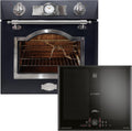 Kaiser Backofen, 60 cm, 67 L, Schwarz, Empire Herdset EH 6355+KCT 61 F Set Retro Elektro • Einbau-, Heißluft, Grill
