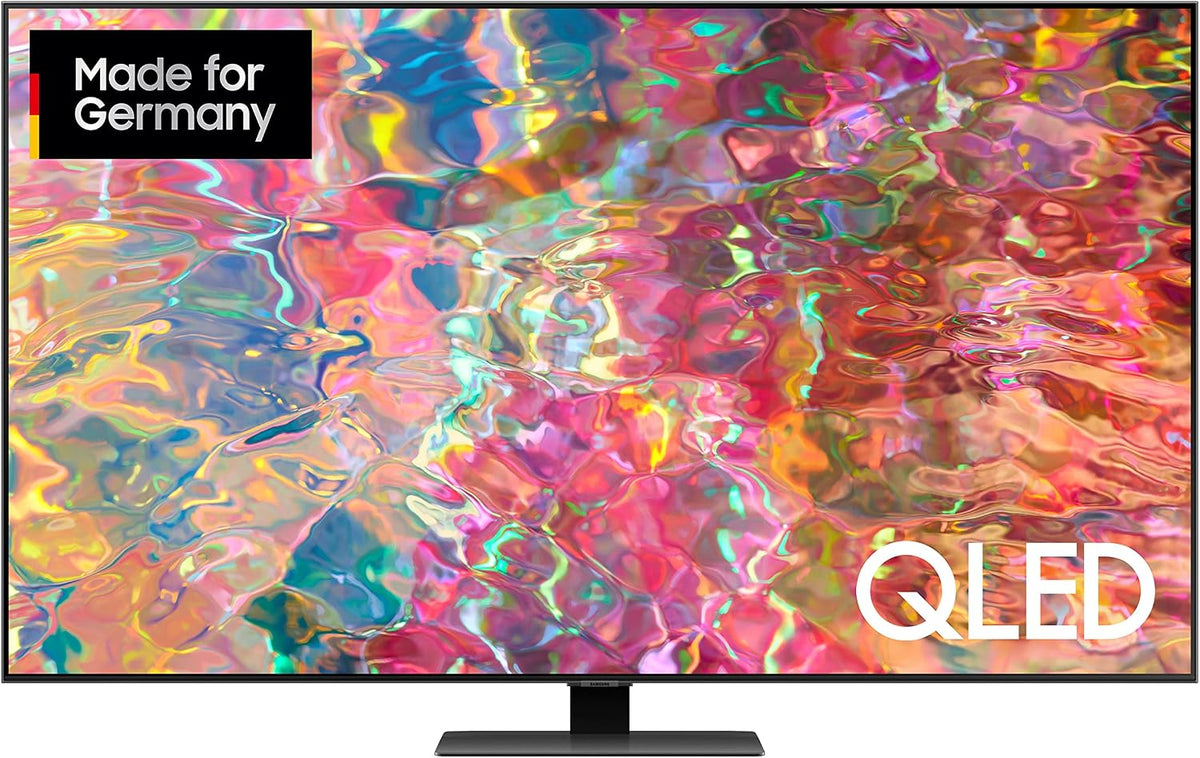 Samsung Fernseher, 55 Zoll, Schwarz, Smart TV, QLED 4K Q80B (GQ55Q80BATXZG, Deutsches Modell), Quantum HDR 1500