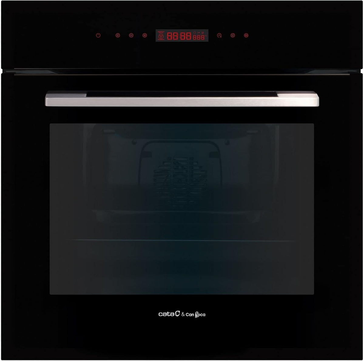 CATA Backofen, 72 L, Schwarz/Silber, MT 8012 BK Einbau Elektro Energieklasse A AquaSmart, Touch-Bedienfeld und Digitalanzeige Umluftofen