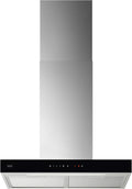AEG Dunstabzugshaube, 730 m, 74 dB, 60 cm, Silber, Serie 6000 mit Lüften-Funktion, Kaminhaube mit Glas, Ab- und Umluft