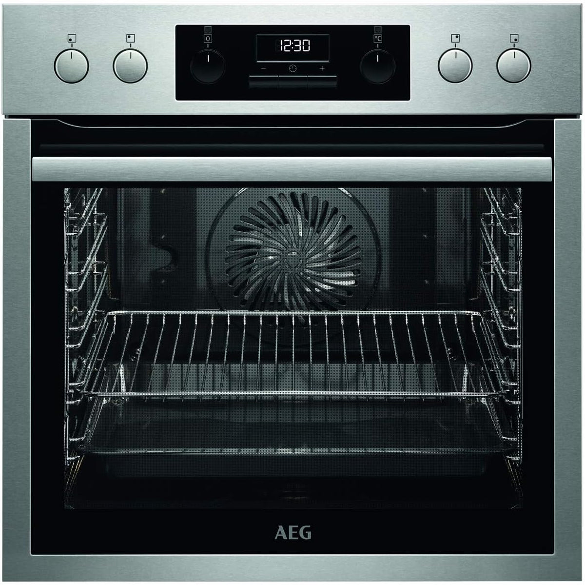 AEG Herd, Schwarz, EEB331010M Einbau- /Grillfunktion/Display mit Uhr/A