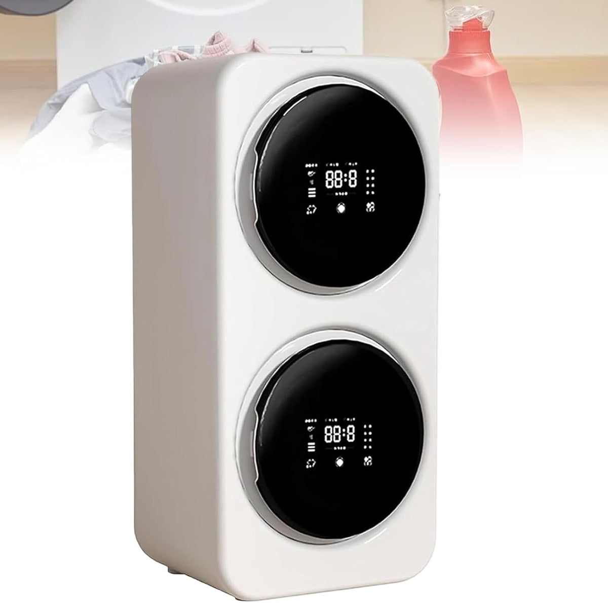 Wandmontierte Wäschetrockner, 2 x 3,5 l, Weiß, Mini-Waschmaschine Und Trocknen, 2 * 3, 5-L-Mini-Waschmaschine Und -Trockner