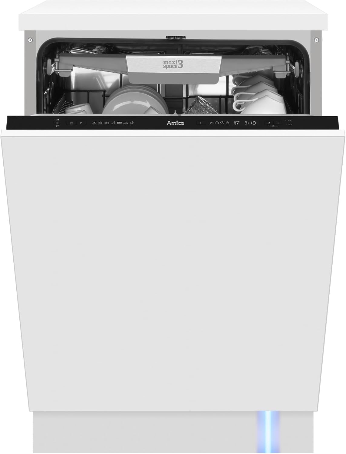 Amica Geschirrspüler, 60 cm, Silber, Einbau‑ vollintegriert 14 Maßgedecke 7 Programme Auto, geschirrspueler vollintegriert (ohne Möbelfront)