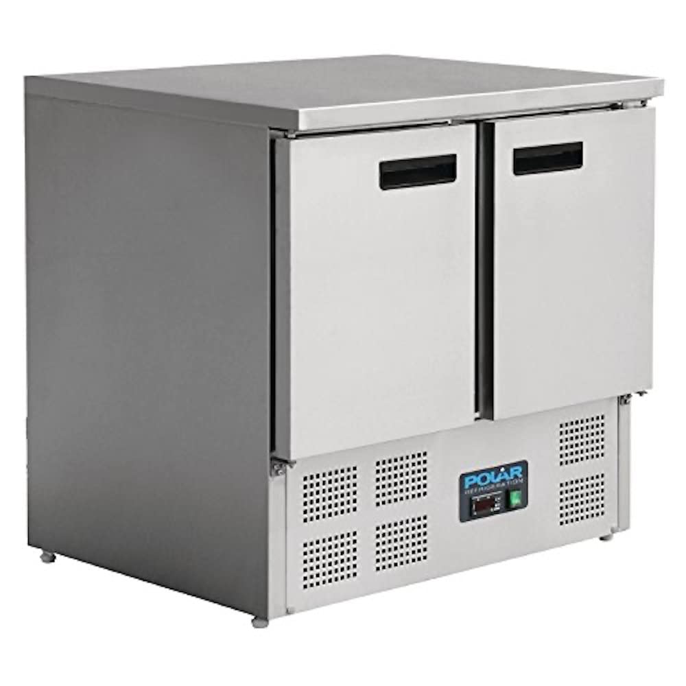 Polar Kühlschrank, 240 Liter, 155 W, Silber, Refrigeration G-Serie Doppeltüriger Theken, Edelstahl, 2°C bis 5°C