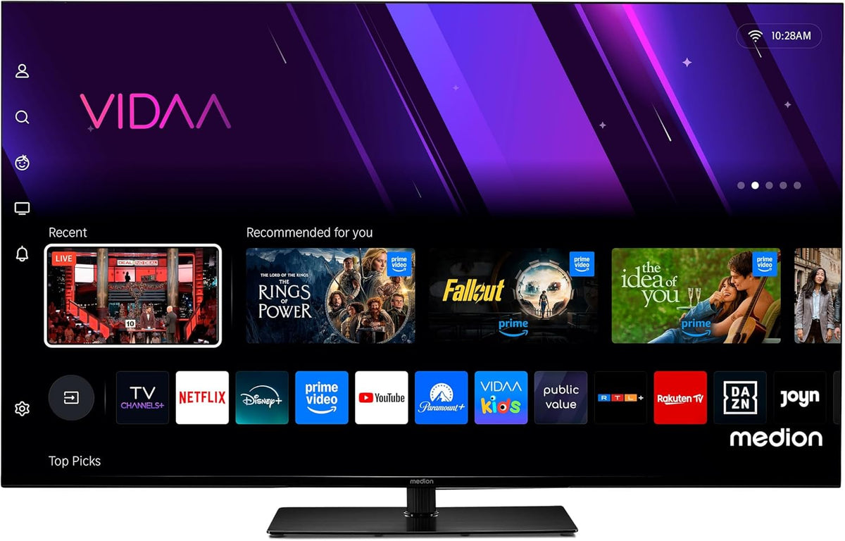 MEDION Fernseher, 43 Zoll, 107 cm, Schwarz, Smart TV, (Smart-TV, Dolby Vision HDR, VIDAA Store, Prime Video