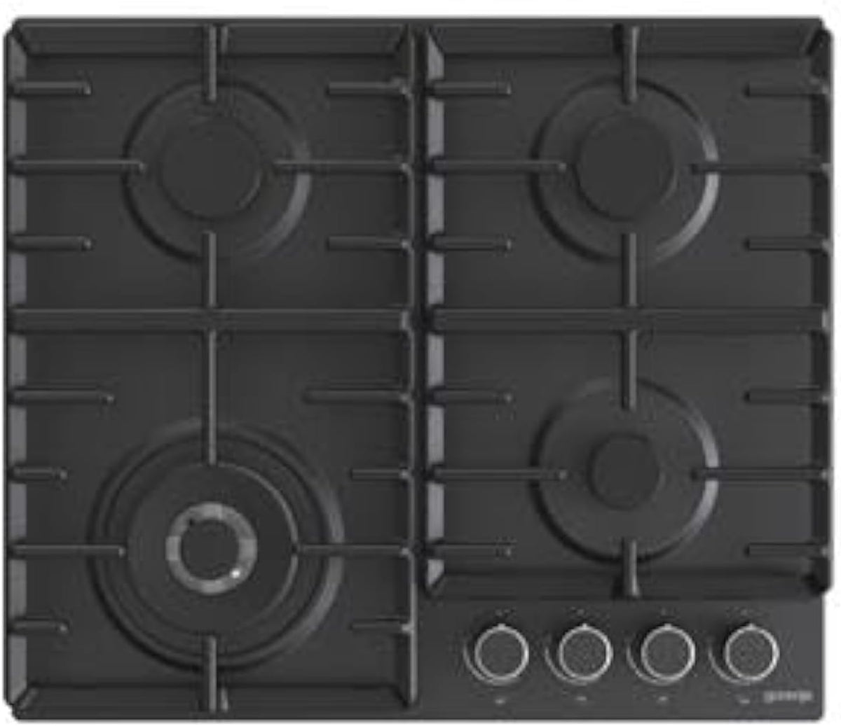 Gorenje Kochfeld, 60 cm, Schwarz, GW642AB Gas Anzahl der Brenner/Kochzonen 4 Drehknöpfe
