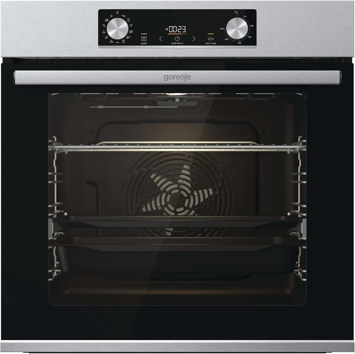 Gorenje Backofen, 77 Liter, Silber/Grau, BOS 6737 E13X Einbau- / /Heißluft/ExtraSteam/GentleClose &, Grau