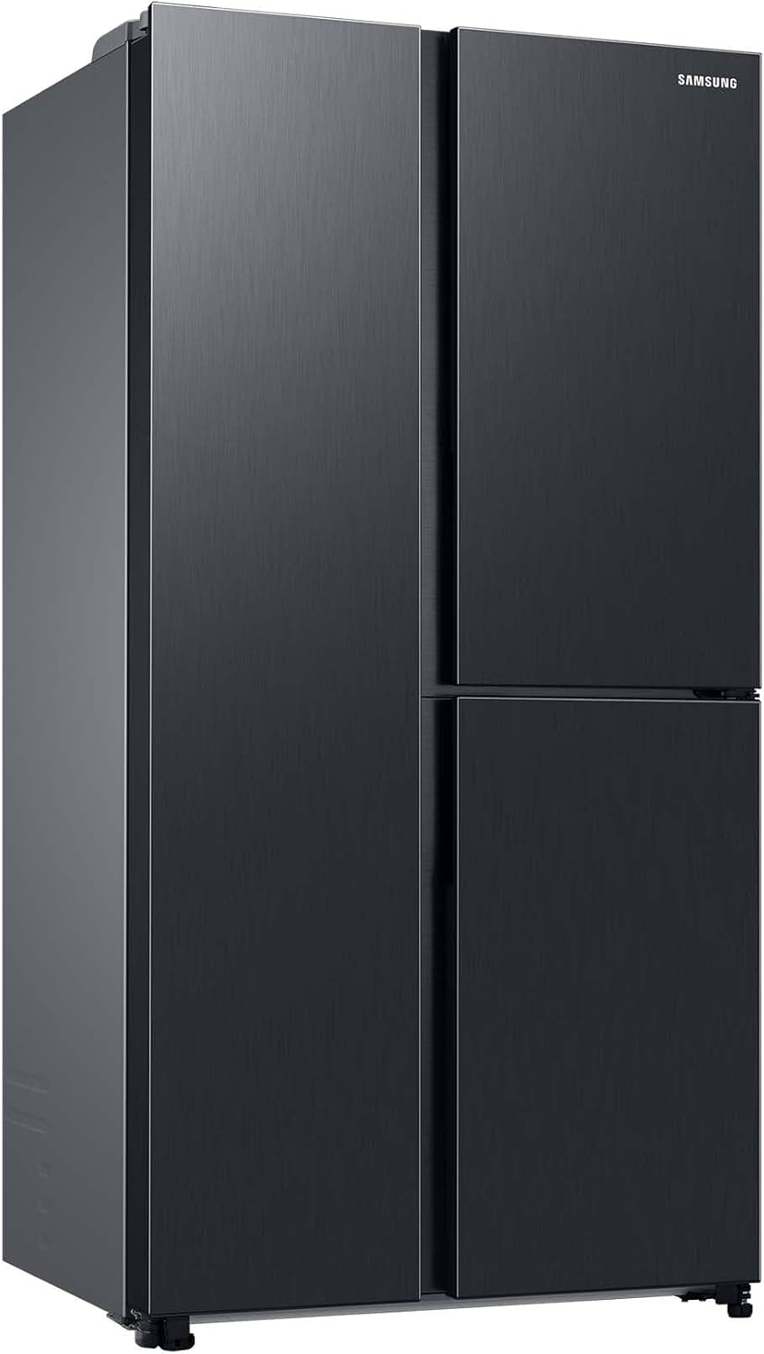 Samsung Side-by-Side-Kühlschrank, 178 cm, 645 l, 242 l, Schwarz, mit Gefrierfach, Gesamtvolumen, Gefrierteil, AI Energy Mode