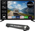 Reflexion Fernseher, 24 Zoll, 12 V, Schwarz, Smart TV, LED24iBT Smart-TV mit Soundbar, Full-HD, WLAN, Bluetooth