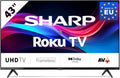 SHARP Fernseher, 43 Zoll, 108 cm, Schwarz, Smart TV, 43GJ4225E - 4K Ultra HD Roku TV - Gaming & Streaming, HDMI 2.1