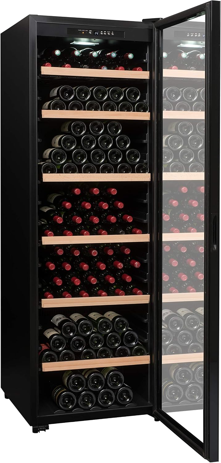 CTV249 Weinkühlschrank, Schwarz, für 248 Flaschen, Doppelverglasung, UV-behandelt