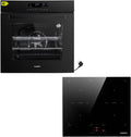 Autarkes Backofen, 73Liter (Nutzvolumen: 65Liter), 3000Watt, 60 cm, 59 cm, Kristallglas, Schwarz