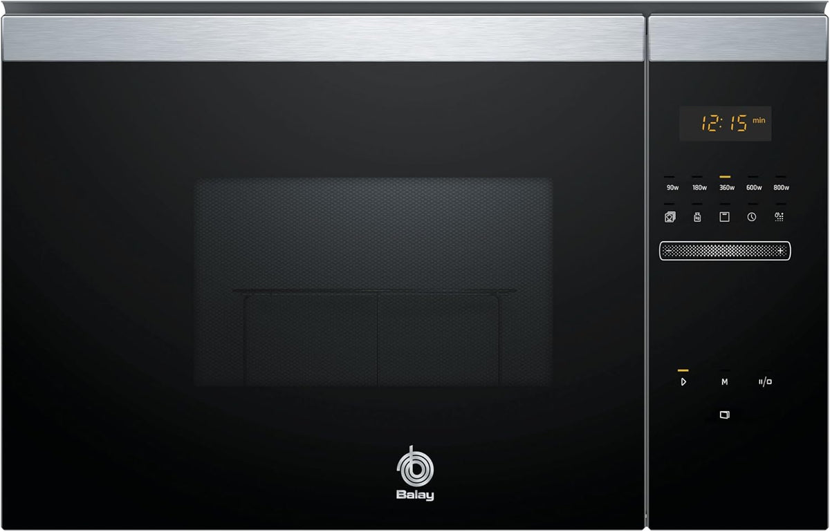 Balay Mikrowelle, 25,5 cm, 38 cm, 20 l, Silber, 3CG4172X2 Elektronische, Einbau ohne Rahmen, Aqualisis, Ap. links