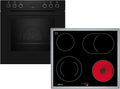 NEFF Kochfeld, 60 x 60 cm, Schwarz, EX4B0, Herd-Set bestehend aus E1DCA0AK3, N 30, Einbau-Herd, EasyClean Reinigung CircoTherm & M16SRF0L0