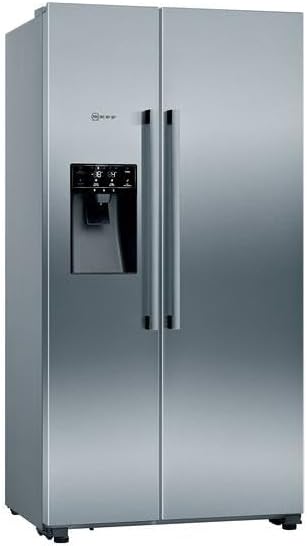 NEFF KA3923IE0, 178,7 x 90,8 cm, 368l, 165l, Silber, N 70, Amerikanischer Side by Side, Inox-Antifingerprint, (H x B)