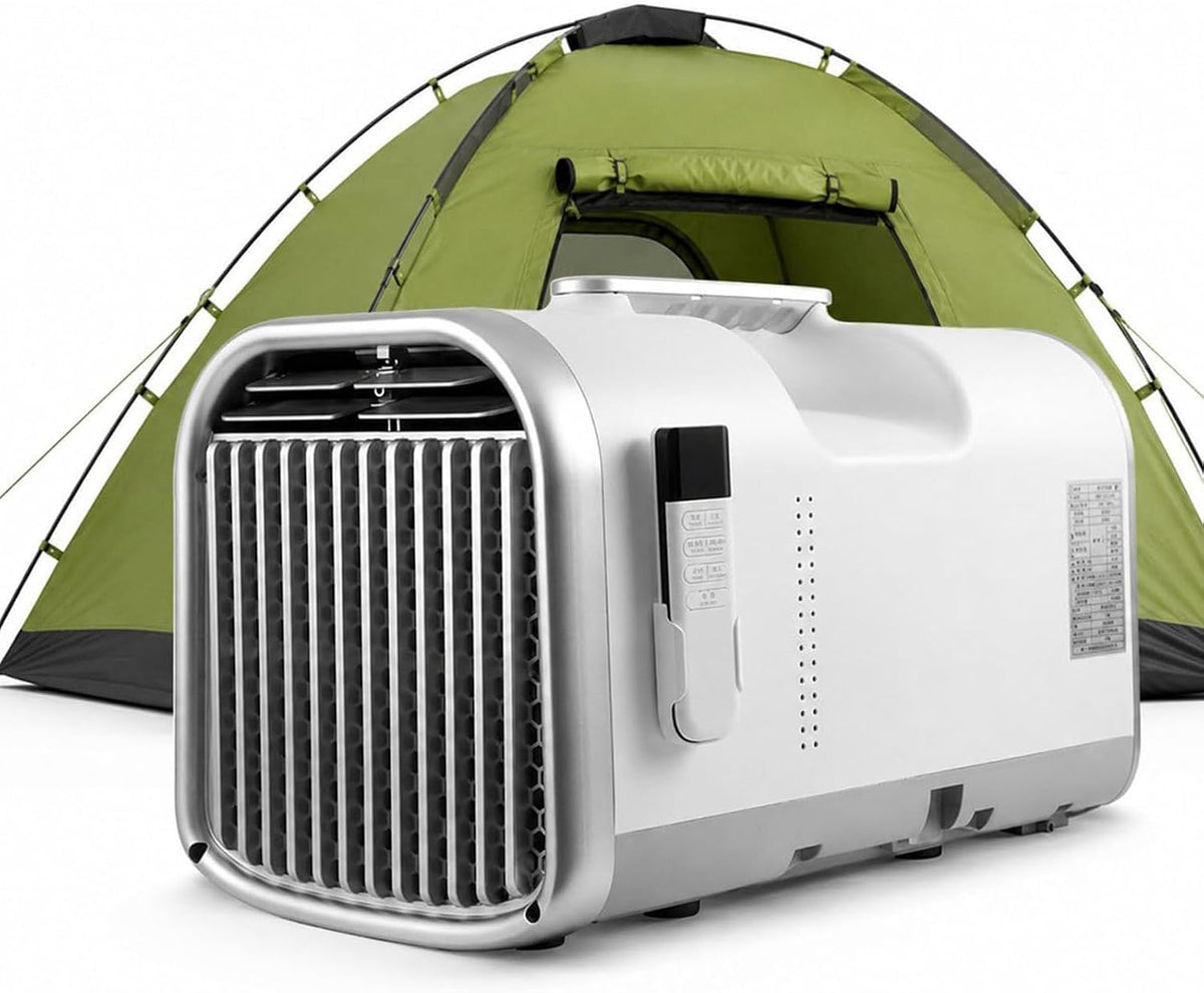 Mobiles Klimagerät, 1300 W, Weiß, Tragbare Klimaanlage mit Abluftschlauch, für Camping, 4-in-1 Luftkühler & Luftentfeuchter