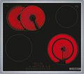 Bosch Kochfeld, 60 cm, Schwarz, PKN645FP2E Elektro Serie 6, autarkes Glaskeramik- breit, DirectSelect, Bräterzone