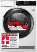 AEG Wärmepumpentrockner, 8 kg, Schwarz, Testsieger der Stiftung Warentest, Serie 8000 AbsoluteCare - Wolle- und Seidetrocknung