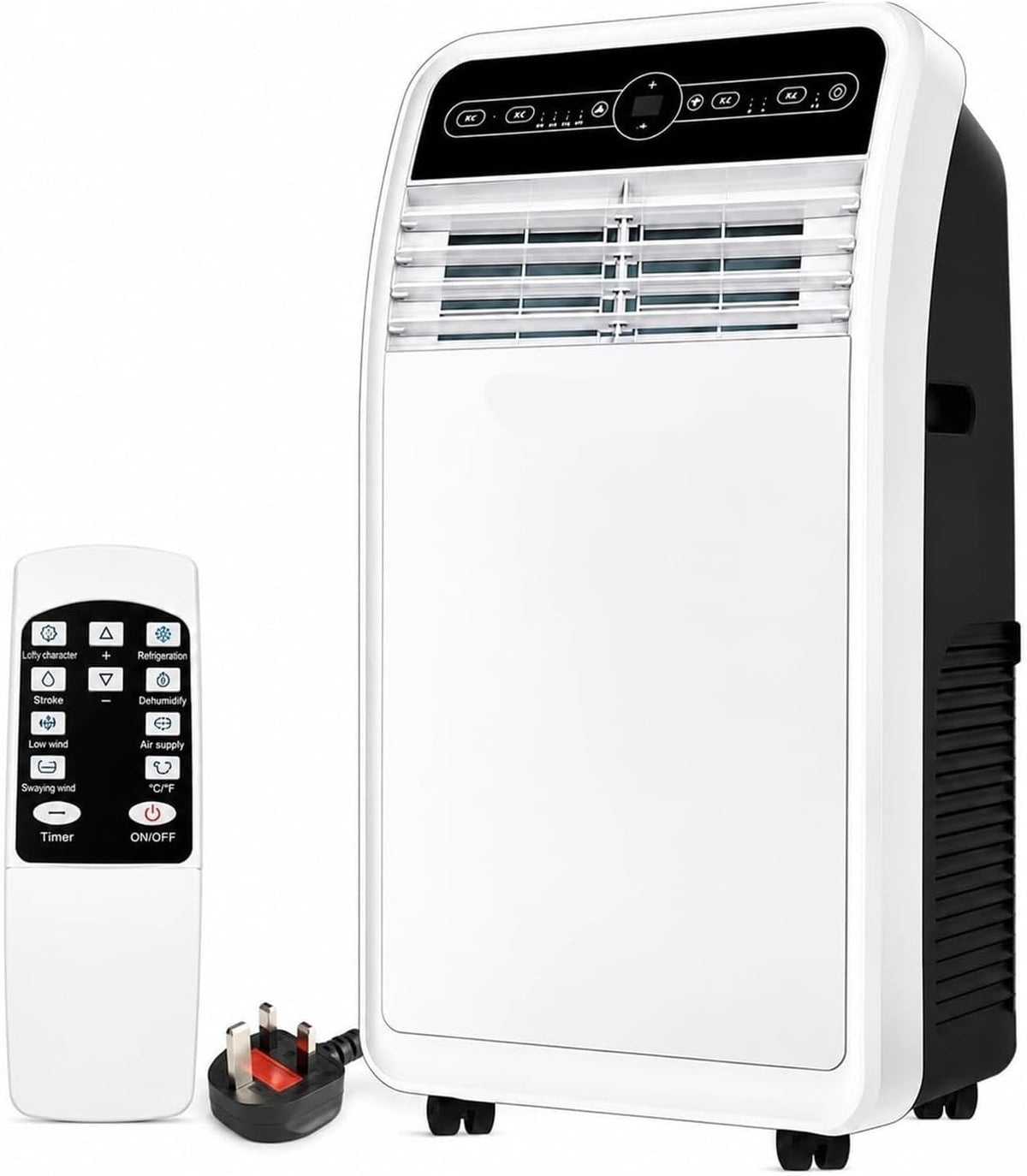 18000 Mobiles Klimagerät, Weiß, BTU Tragbare Klimaanlage, 3-in-1-Kühler, Luftentfeuchter und Ventilator mit 24-Stunden-Timer