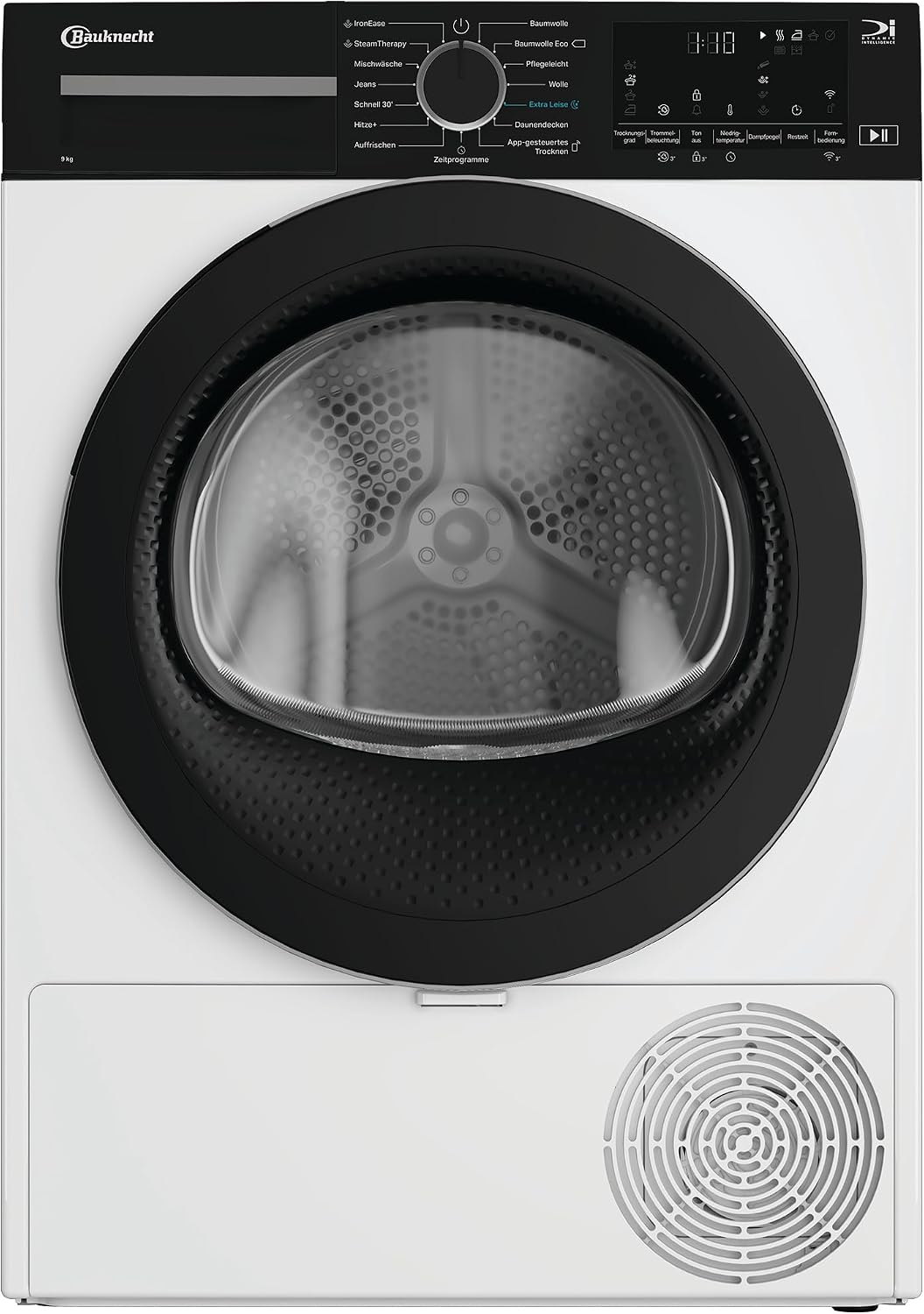 Bauknecht Wärmepumpentrockner, 9 kg, Schwarz, BD 9C WBS / /Precision Dry - Intelligentes, leises Trocknen/HomeWhiz App - schnelle und intuitive