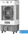 Industrie Mobiles Klimagerät, 45 Liter, Weiß, Tragbare Mobile Klimaanlage, 3 Geschwindigkeitsstufen, Wassertank