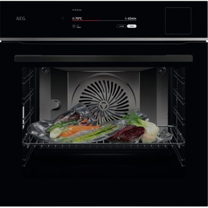 AEG Backofen, 70 l, Schwarz, TP9SB831AB Multifunktionsofen, Dampfreinigung, 25 Funktionen, 168 automatische Programme