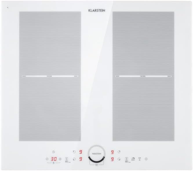 Klarstein Kochfeld, Schwarz, Induktions, Glaskeramik, Induktions mit 4 Platten, Digitalanzeige und Timer-Funktion