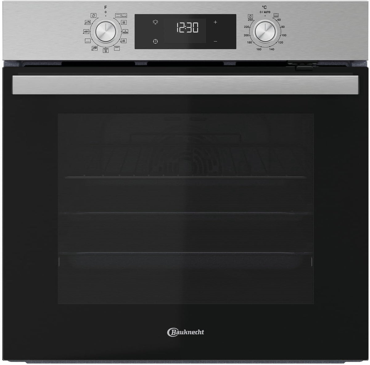 Bauknecht Backofen, 60 cm, 71 l, Schwarz, BBA285HU1I Einbau-, Garraum, Heißluft mit 12 Funktionen, PowerHeißluft