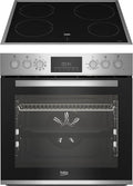 Backofen, 72 l, Schwarz/Silber, beko BBUM12341XE Einbau- -Set: Induktionskochfeld mit 4, mit 8 Heizarten, Garraum-Volumen