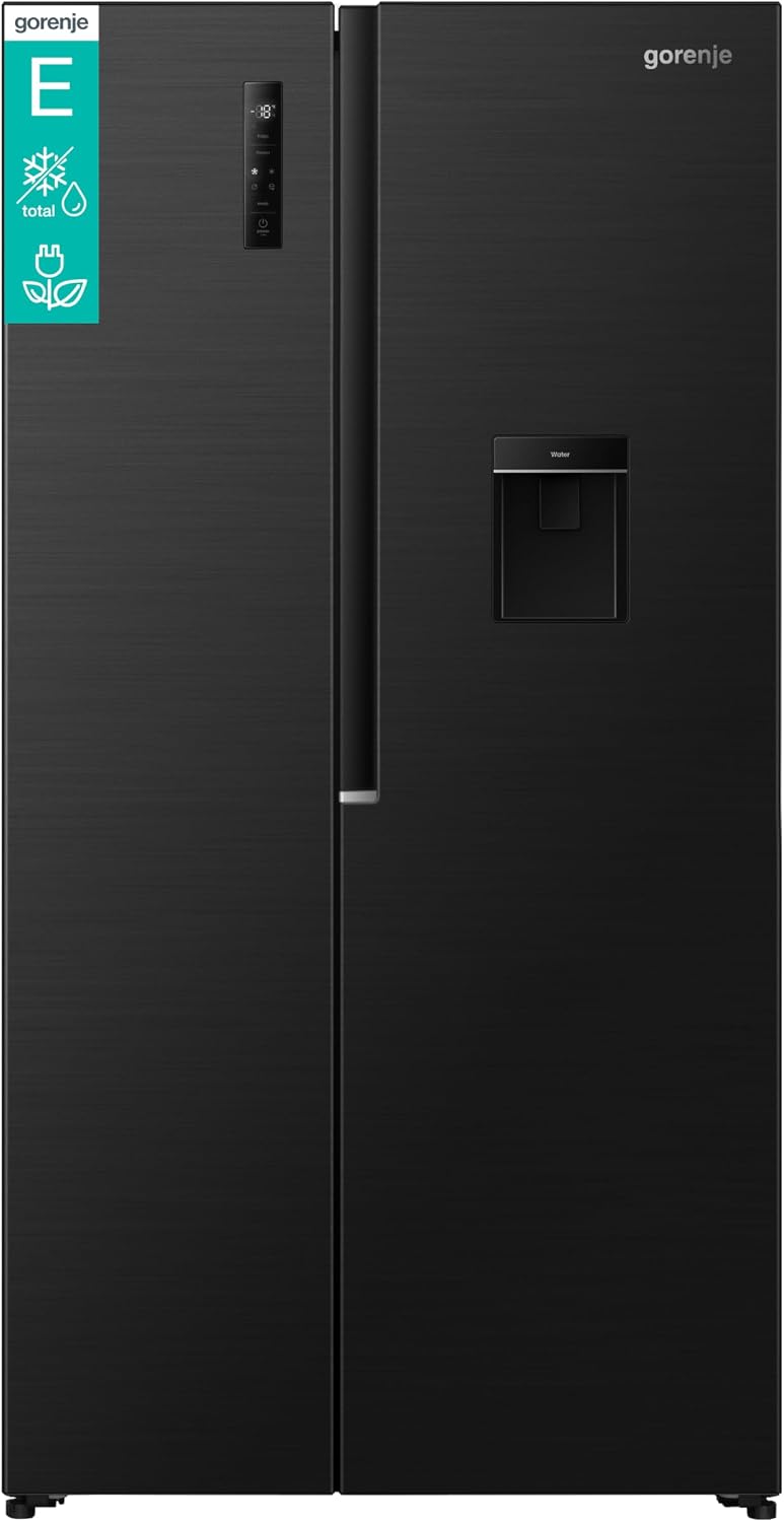 Gorenje Kühl-Gefrierkombination, 91,1 × 178,6 × 61,5 cm, 541 L, 39 dB, Schwarz