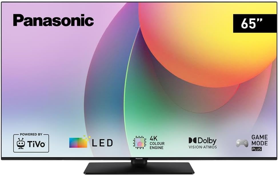 Panasonic Fernseher, 65 Zoll, Schwarz, Smart TV, TB-65W60AEZ, W60 Serie 4K Ultra HD LED Smart TV, 2024, TiVo, 4K-Farbengine