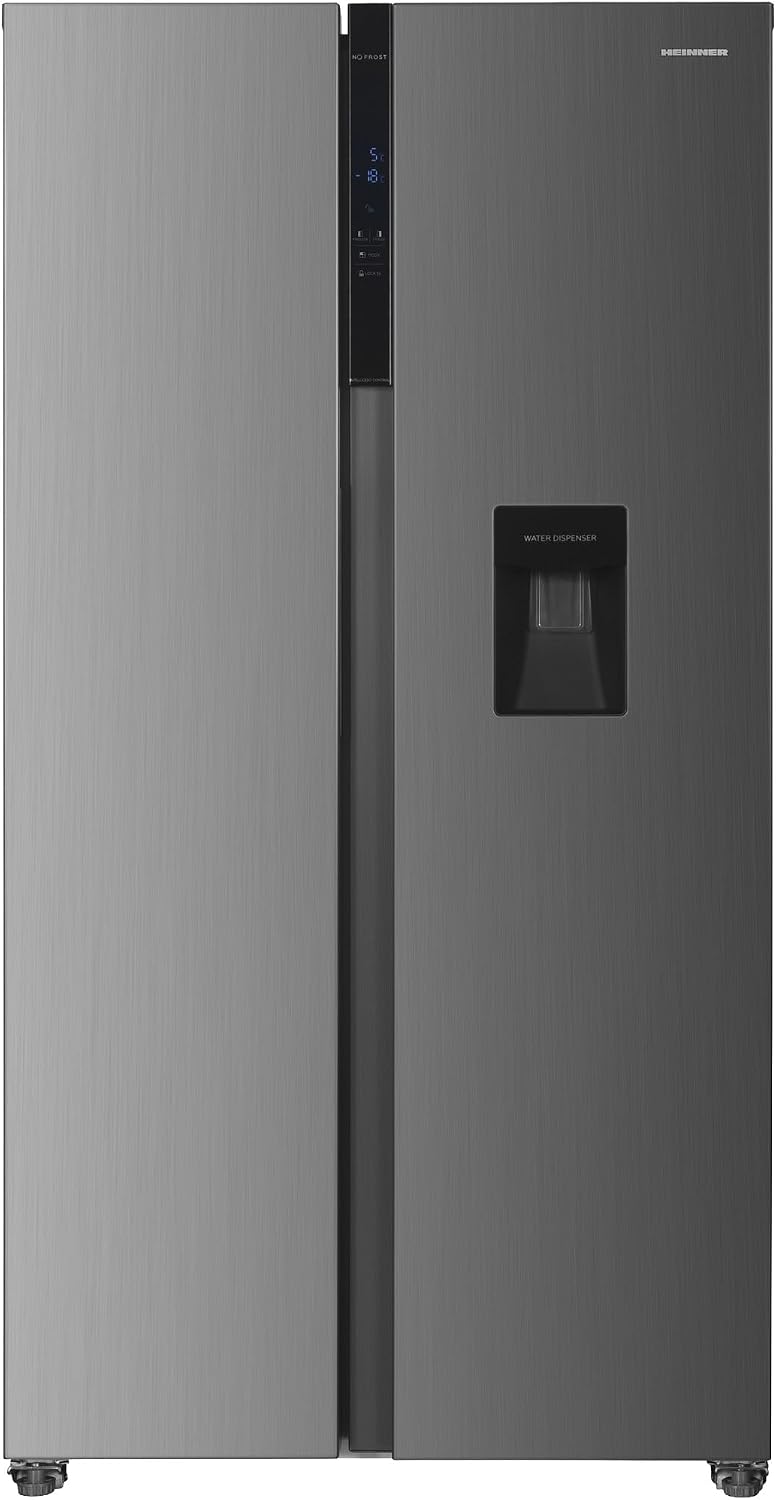 HSBS Side-by-Side-Kühlschrank, 529 L, Silber, HM529NFXWDE++ Side-by-Side Kühlschrank, Energieklasse E, Frost-Free