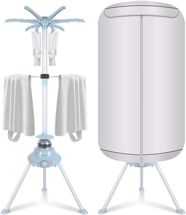 HYDEE Wäschetrockner, 1000 W (inklusive), Aluminiumlegierung + Oxford-Stoff + widerstandsfähiges PPS-Material, Weiß