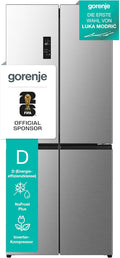 Gorenje Kompressor, 79,4×190×65 cm, 460 L, Silber, NRM819D61X Cross Door, CrispZone mit Feuchteregler, Frischbox mit Multifunktion