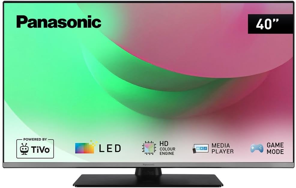 Panasonic Fernseher, 40 Zoll, Schwarz, Smart TV, TB-40S45AEZ, S45 Serie Full HD LED Smart TV, 2024, TiVo, Google- und Alexa-Sprachsteuerung