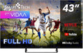 Fernseher, 43 Zoll, Schwarz, Smart TV, Smart Tech 43FV02 V Smart TV VIDAA mit Full HD Auflösung