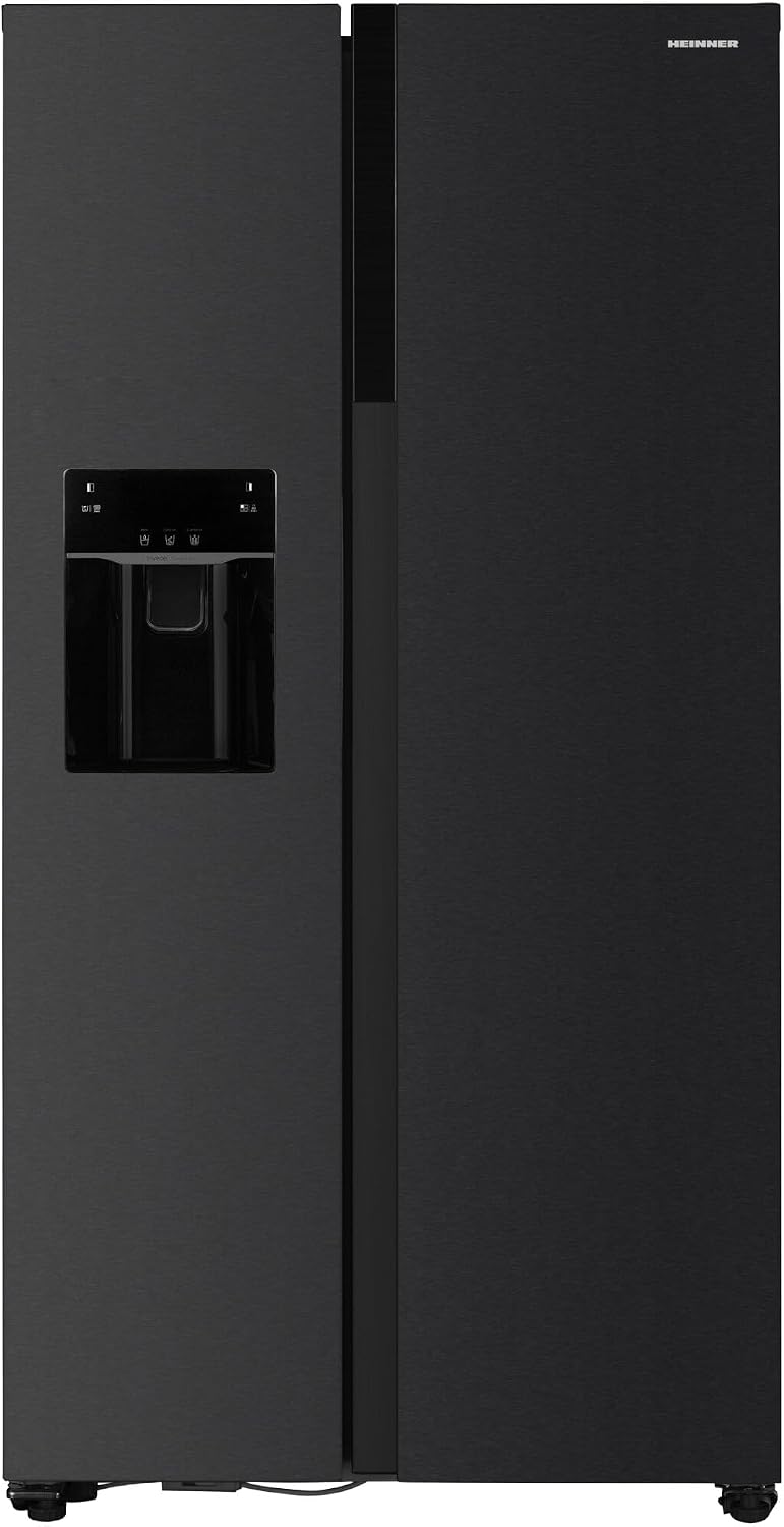 HSBS Side-by-Side-Kühlschrank, 513 l, Silber, HM513NFIMDXE++ Side-by-Side Kühlschrank, kein Frost, Wasser- & Eisspender
