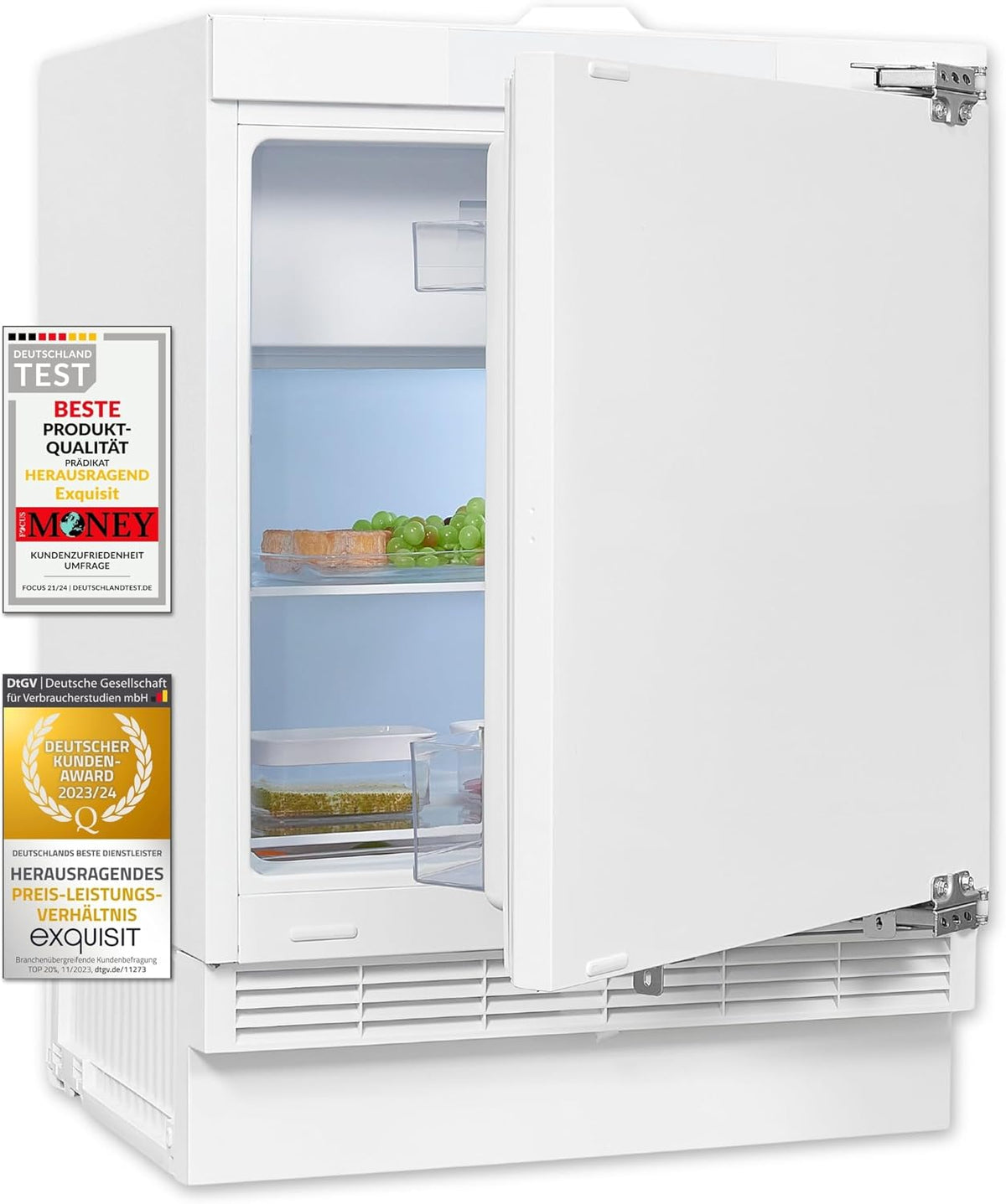 Exquisit Kühlschrank, 121 L, Weiß, UKS130-4-FE-010E Unterbau mit Gefrierfach