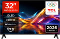 TCL Fernseher, 32 Zoll, Schwarz, Smart TV, 32V5D QLED, Full HD HDR Smart TV, Fire TV, Direct LED