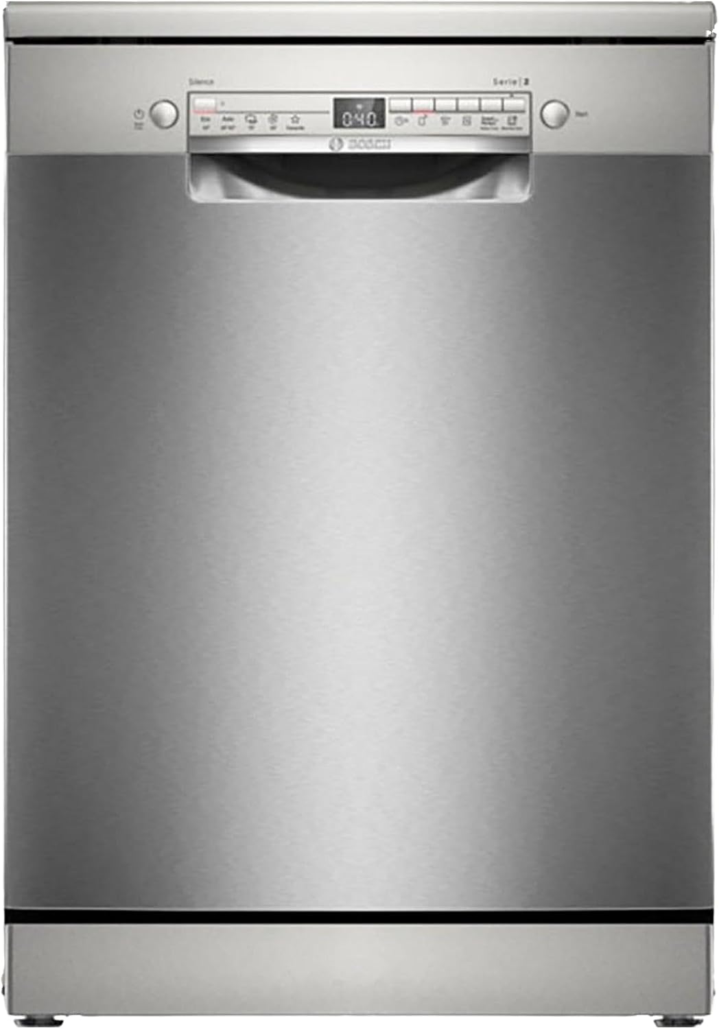 Bosch Geschirrspüler, 60 cm, Weiß, SMS2HVI02E, Serie 2, freistehend, gebürsteter Stahl, Anti-Fingerabdruck
