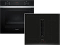 Siemens Backofen, Silber, PQ312IV0SZ Set Pyrolyse Edelstahl HB273ABS3 +