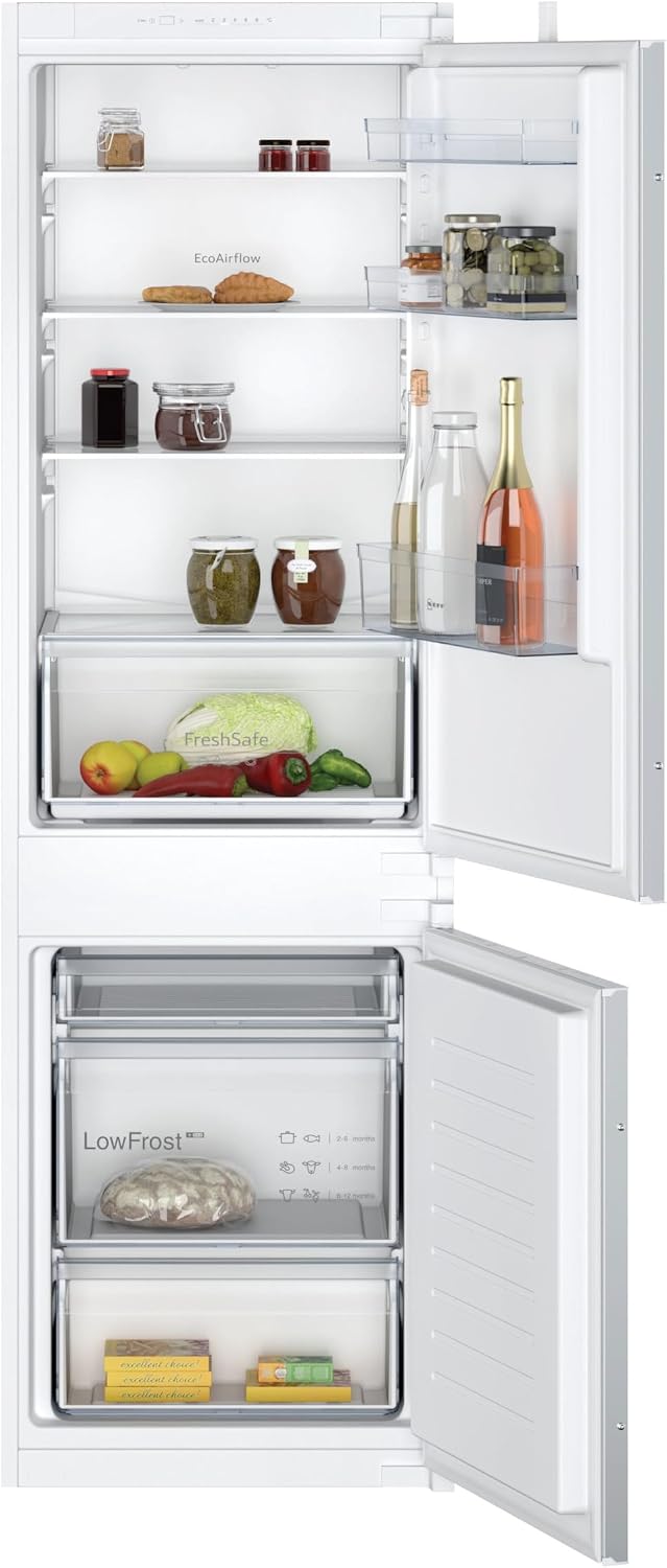 NEFF KI5861SE0, 177,2x54,1 cm, 39 dB, Weiß, N 30, FreshSafe, Kühl-Gefrierkombination, Nutzinhalt gesamt: 265, Schleppscharnier