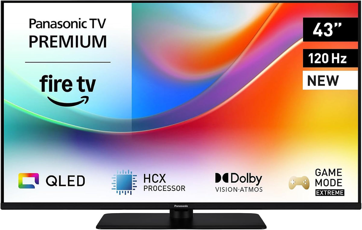 Panasonic Fernseher, 43 Zoll, Schwarz, Smart TV, Premium TV-43W85BEZ, W85B Serie, 4K Ultra HD QLED Smart TV, 2025