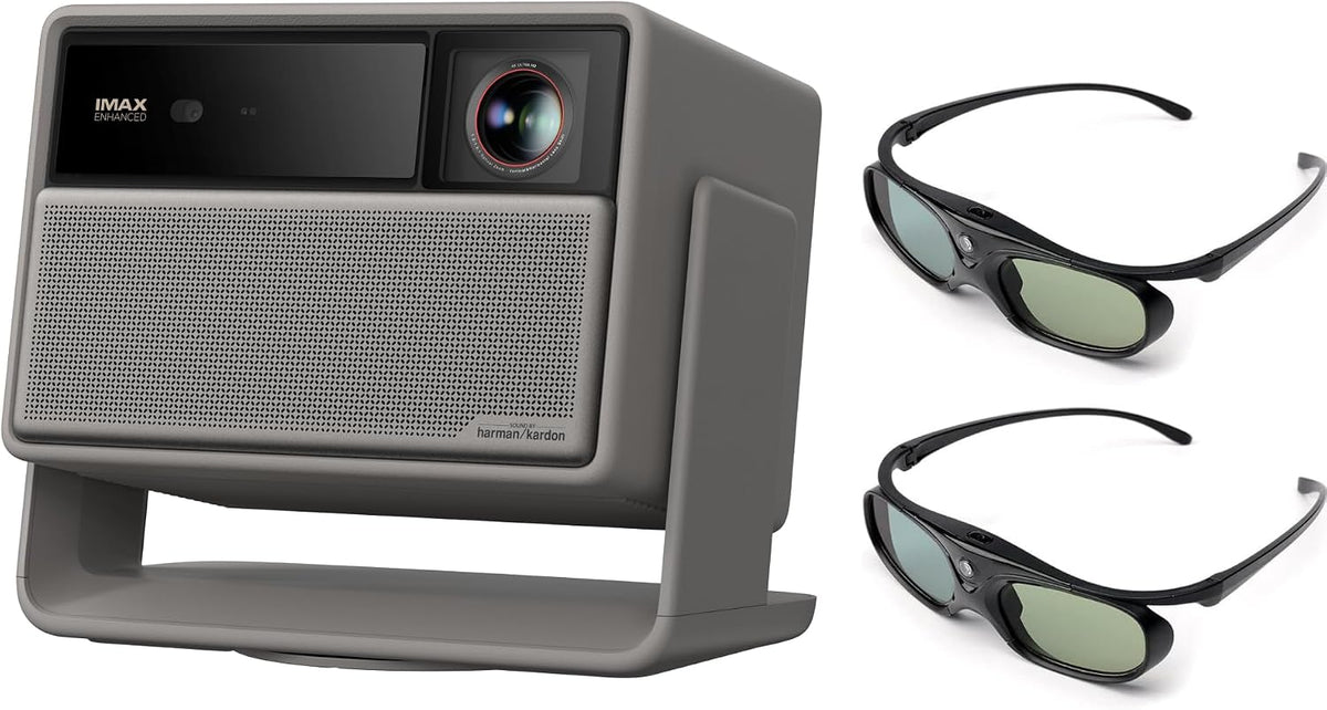 XGIMI Beamer, Schwarz, Horizon 20 Pro 4K + 2X DLP Link 3D-Brille Heimkino Set