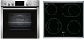 NEFF Kochfeld, 60 x 60 cm, Schwarz, EDX4P0, Herd-Set bestehend aus E2CCG6AN3 Herd, Pyrolyse-Selbstreinigung, CircoTherm