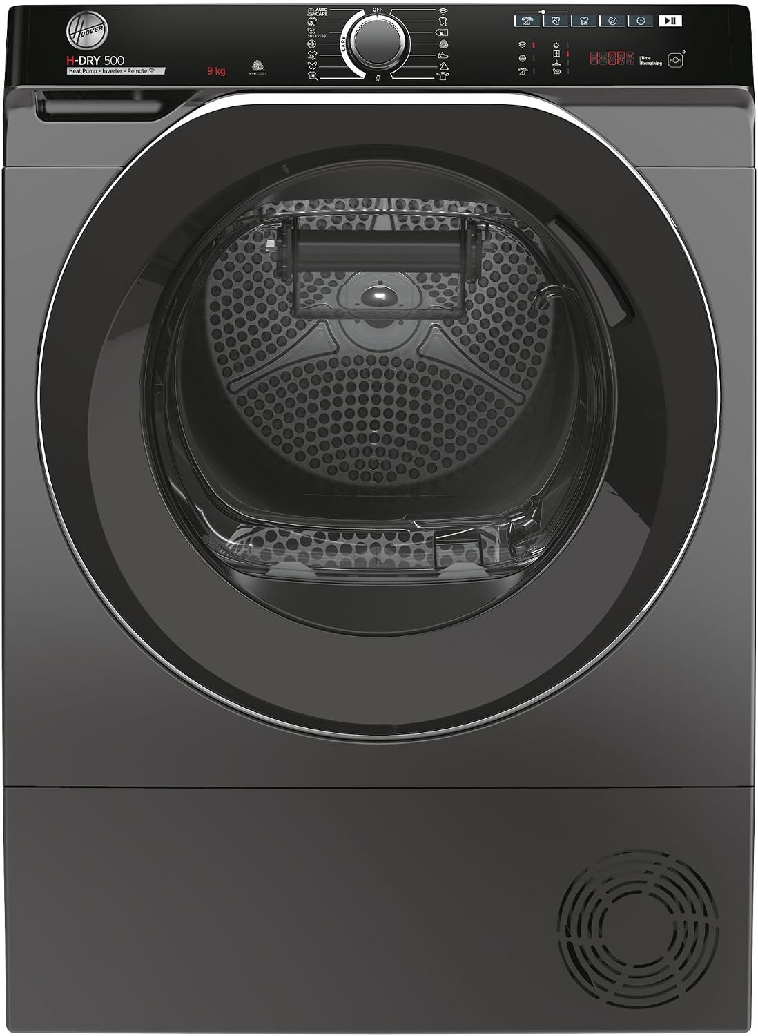 Hoover Wärmepumpentrockner, 9 kg, Schwarz, H-DRY500 NDPEH9A3TCBERXSS I I Smarte Bedienung I AquaVision