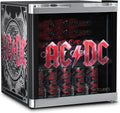 °CUBES Mini-Kühlschrank, 48 L, Weiß, AC/DC Mini Kühlschrank, Getränkekühlschrank mit Glastür & wechselbarem Türanschlag