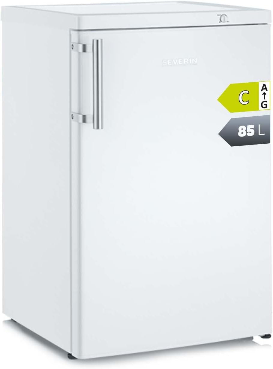SEVERIN Gefrierschrank, 38 dB, 85 L, Weiß, Tisch mit 4 * Gefrierfach, Gefrierbox mit drei Gefrierschubladen, Nutzinhalt