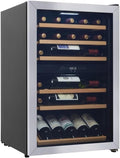CAVIN Weinkühlschrank, Schwarz, freistehend - Polar Collection 52, 2 Temperaturzonen, zwei Zonen, 4 bis 22°C
